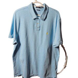 Polo Ralph Lauren Mens Custom Slim Fit Polo Shirt XXL Light Blue